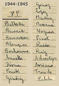 COLLEGE MODERNE LECLERC SIDI BEL ABBES LISTE 1944 1945 3 EME P